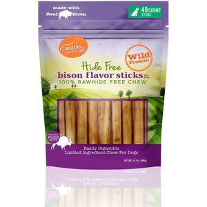 Canine Naturals 5-in Sticks Bison Dog Chew Treat, 14.1-oz bag, 40 count
