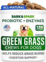 Bark&Spark Green Grass Burn Spots Treatment Chews for Dogs, 120 count slide 1 of 6