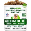 Bark&Spark Allergy Relief Omega 3 Anti-Itch Chicken Flavor Dog Chew, 120 count