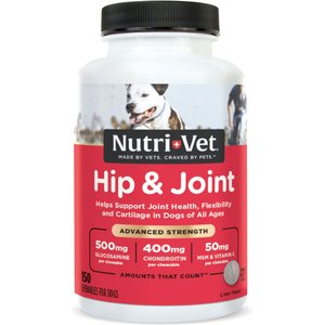 Nutri-Vet Advanced Strength Chewable Tablets Joint Supplement for Dogs, 150 count