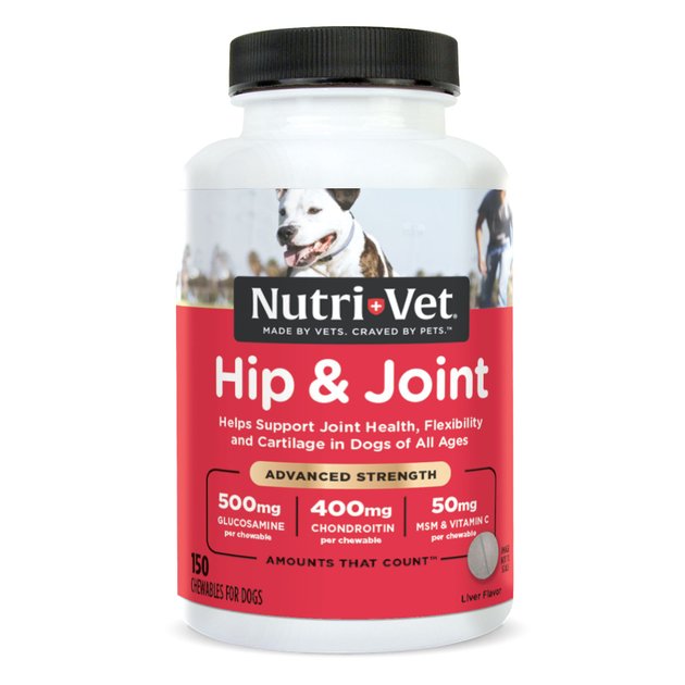 NUTRI-VET Advanced Strength Chewable Tablets Joint Supplement for Dogs ...