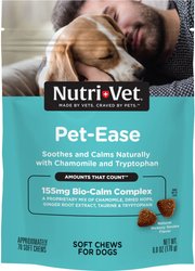 Nutri-Vet Pet-Ease Soft Chews Calming Supplement for Dogs
