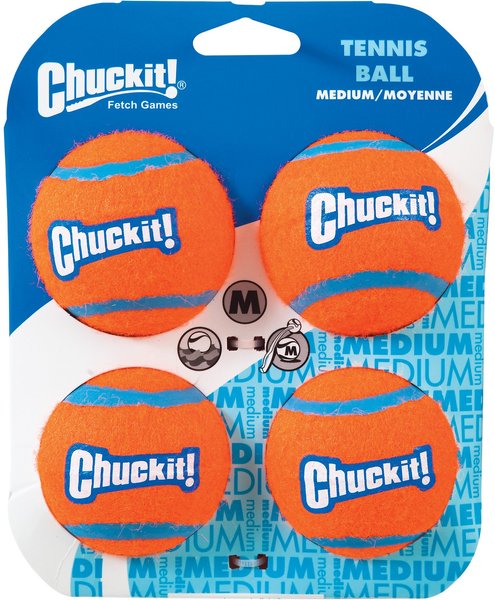 Chuckit! Tennis Ball Dog Toy, Medium, 4 pack slide 1 of 7