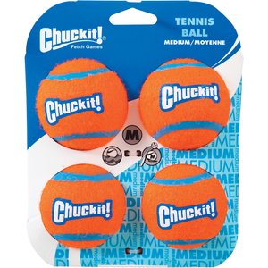 Chuckit! Tennis Ball Dog Toy, Medium, 4 pack