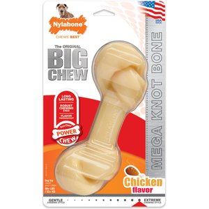 Nylabone Power Chew Mega Knot Bone Chicken Flavoed Big Dog Chew Toy, XX-Large