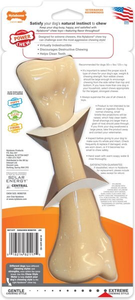 Nylabone Power Chew Monster Bone Big Dog Chew Toy Chicken