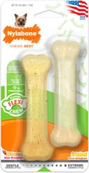 Nylabone FlexiChew Twin Pack Chicken & Original Flavored Dog Chew Toy, Twin Pack, Chicken, X-Small