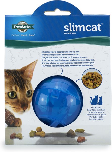 PetSafe SlimCat Interactive Cat Feeder, Blue, 0.66-cup slide 1 of 9