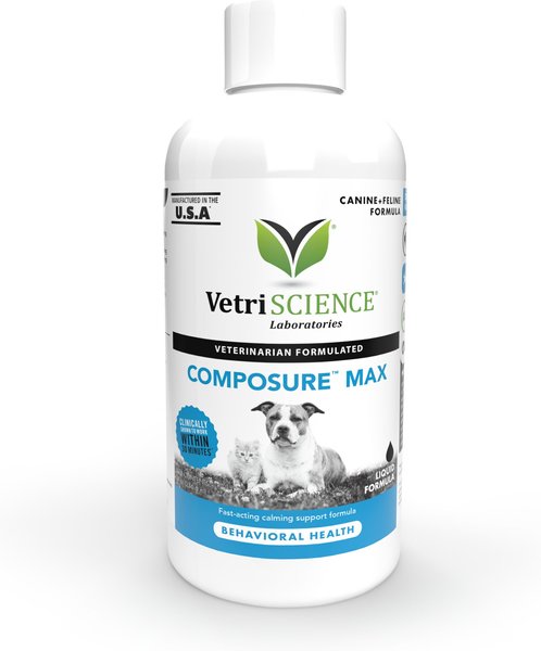 VetriScience Composure Liquid Calming Supplement for Cats & Dogs, 8-oz bottle slide 1 of 7