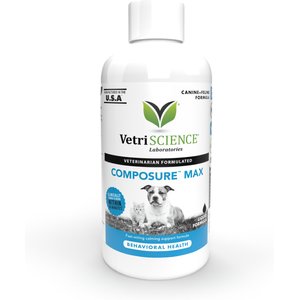 VetriScience Composure Liquid Calming Supplement for Cats & Dogs, 8-oz bottle
