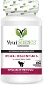 VetriScience Renal Essentials Chewable Tablets Kidney & Urinary Supplement for Cats, 60 count