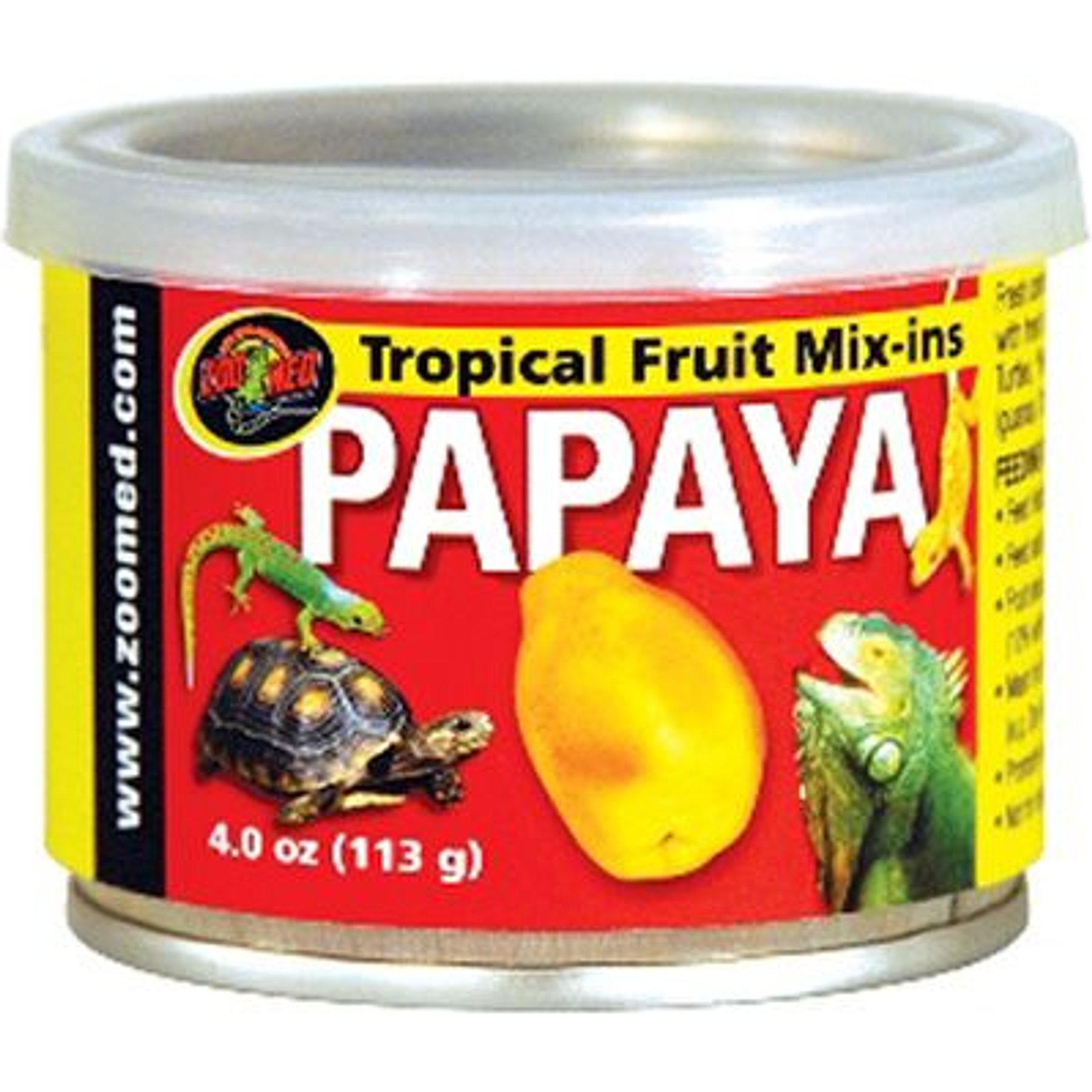 ZOO MED Tropical Fruit Papaya Mixins Reptile Food, 4oz bag