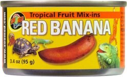 Zoo Med Tropical Fruit Mix-ins Red Banana Reptile Food, 4-oz bag