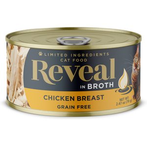 Reveal Natural Grain-Free Chicken Breast in Broth Flavored Wet Cat Food, 2.47-oz can, case of 24