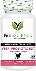 VetriScience Vetri Probiotic BD Chewable Tablets Digestive Supplement for Dogs, 120 count