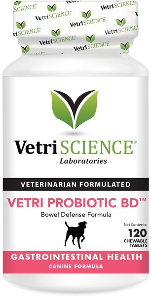 VetriScience Vetri Probiotic BD Chewable Tablets Digestive Supplement for Dogs, 120 count slide 1 of 6