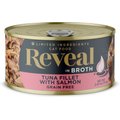 Reveal Natural Grain-Free Tuna Fillet with Salmon in Broth Flavored Wet Cat Food, 2.47-oz can, case of 24