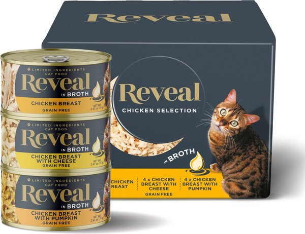 REVEAL Natural Grain Free Variety of Chicken in Broth Flavored Wet