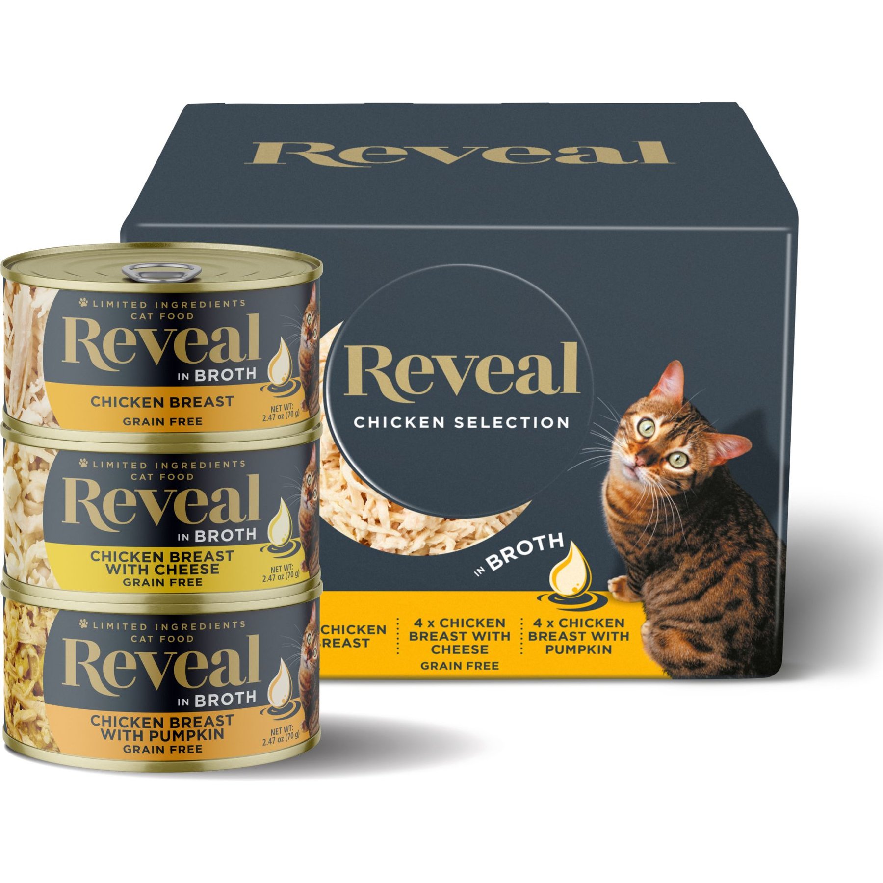 REVEAL Natural Grain Free Variety of Chicken in Broth Flavored