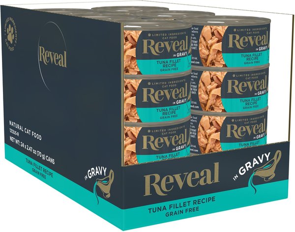 Reveal Natural Grain-Free Tuna in Gravy Flavored Wet Cat Food, 2.47-oz can, case of 24 slide 1 of 8