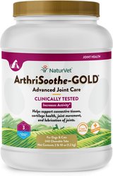 NaturVet Advanced Care ArthriSoothe-GOLD Chewable Tablets Joint Supplement for Cats & Dogs, 240 count