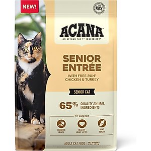 ACANA Senior Entrée Free-Run Chicken & Turkey Dry Cat Food, 10-lb bag