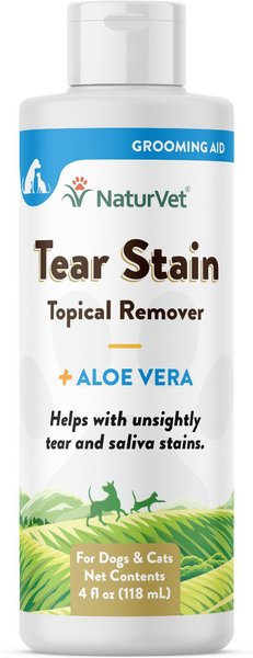 NaturVet Tear Stain Remover Dog & Cat Liquid Topical Formula, 4-oz bottle slide 1 of 9