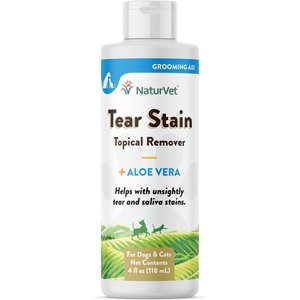 NaturVet Tear Stain Remover Dog & Cat Liquid Topical Formula, 4-oz bottle