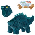 Frisco Stegosaurus Dinosaur Dog & Cat Costume, XXX-Large + Pet Qwerks Dinosaur BarkBone Bacon Flavor Tough Dog Chew Toy, X-Large
