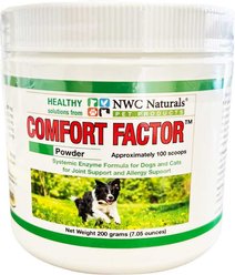 NWC Naturals Comfort Factor Dog & Cat Supplement, 7.05-oz bottle, 200-grams