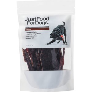 JustFoodForDogs Venison Dehydrated Dog Treats, 5-oz bag