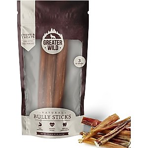Greater Wild 6-in Whole Bully Sticks Dog Treats, 3 count