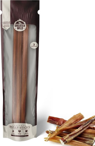 Greater Wild 12-in Whole Bully Sticks Dog Treats, 3 count slide 1 of 9