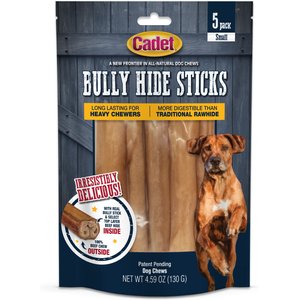 Cadet Bully Hide Sticks All-Natural Dog Chews, Small, 5 Count
