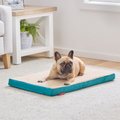 Brindle 2-in Orthopedic with Machine Washable Cover Dog & Cat Bed, Teal, Small