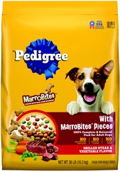 Pedigree with MarroBites Steak & Vegetable Flavor Pieces Adult Dry Dog Food, 36-lb bag