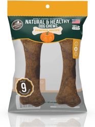Wholesome Pride Pet Treats Natural & Healthy Pumpkin Chew Dog Treat, Medium, 2 count