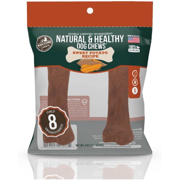WHOLESOME PRIDE PET TREATS Natural & Healthy Sweet Potato Chew Dog