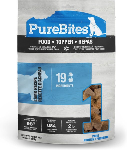 PUREBITES Lamb Freeze-Dried Topper for Dogs, 9.5-oz bag - Chewy.com