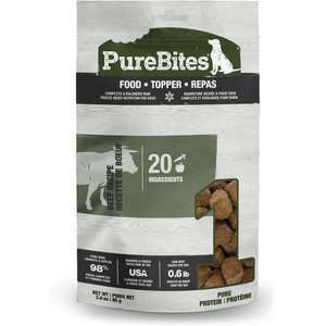 PureBites Beef Freeze-Dried Topper for Dogs, 3-oz bag