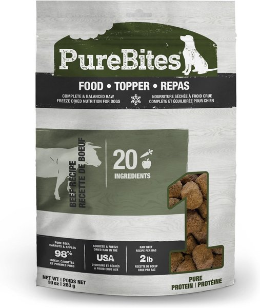PureBites Beef Freeze Dried Topper for Dogs, 10-oz bag slide 1 of 7