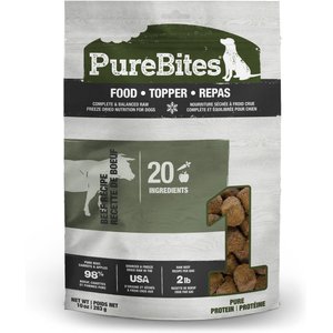 PUREBITES Beef Freeze-Dried Topper for Dogs, 10-oz bag - Chewy.com