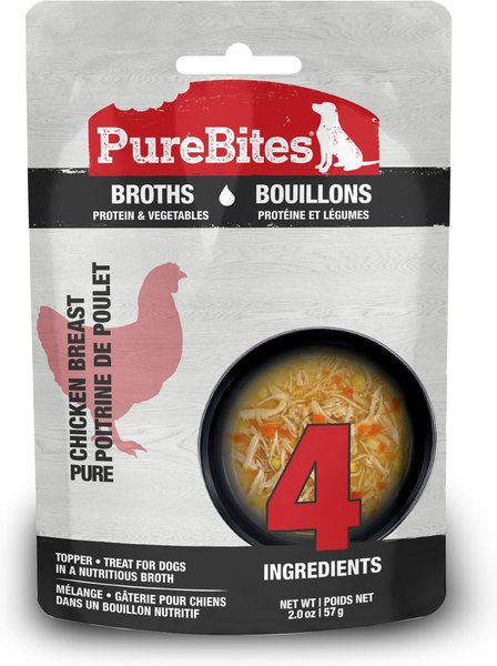 PureBites Broth Chicken & Vegetables Dog Food Topping, 2-oz bag, 18 count slide 1 of 8