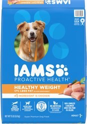 Iams Proactive Health Healthy Weight Management Low Fat Formula with Real Chicken Adult Dry Dog Food, 15-lb bag