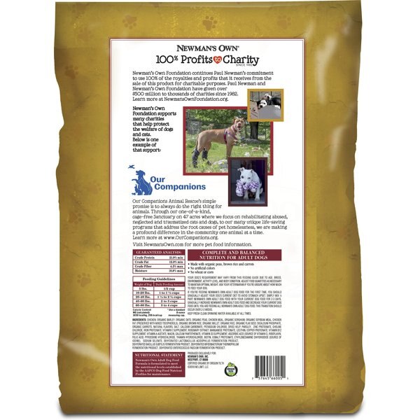 newman's own adult dry dog food