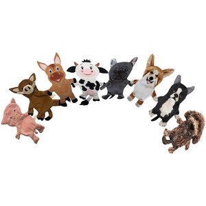 Piggy Poo and Crew Corgi Terrier Paper Crinkle Squeaker Toy, Small, Pack of  2