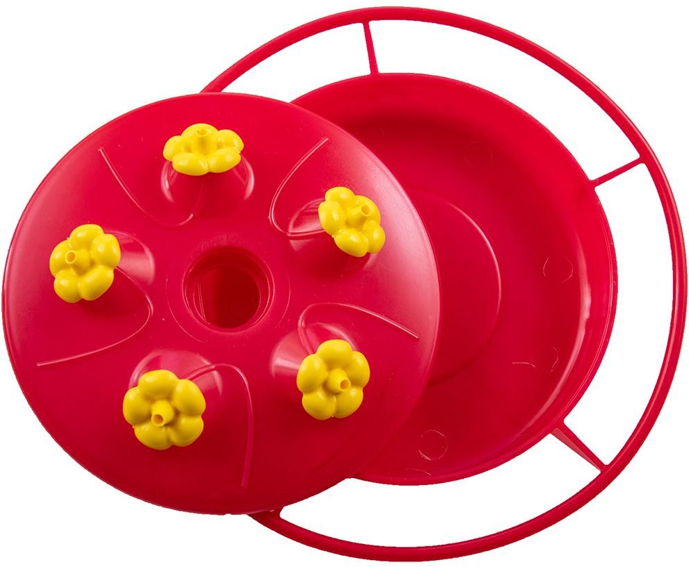HUMMER'S GALORE Bee Guard Hummingbird Feeder Replacement Base, Red
