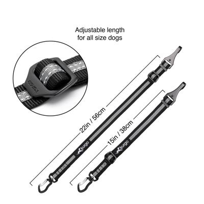 Show full view: Kurgo Direct to Latch Swivel Tether Dog Car Seatbelt, Black/Charcoal slide 5 of 7