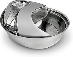 Pioneer Pet Stainless Steel Dog & Cat Fountain Raindrop Design, 60-oz