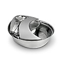 Pioneer Pet Stainless Steel Dog & Cat Fountain Raindrop Design, 60-oz